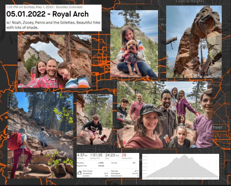 Family hiking at Royal Arch