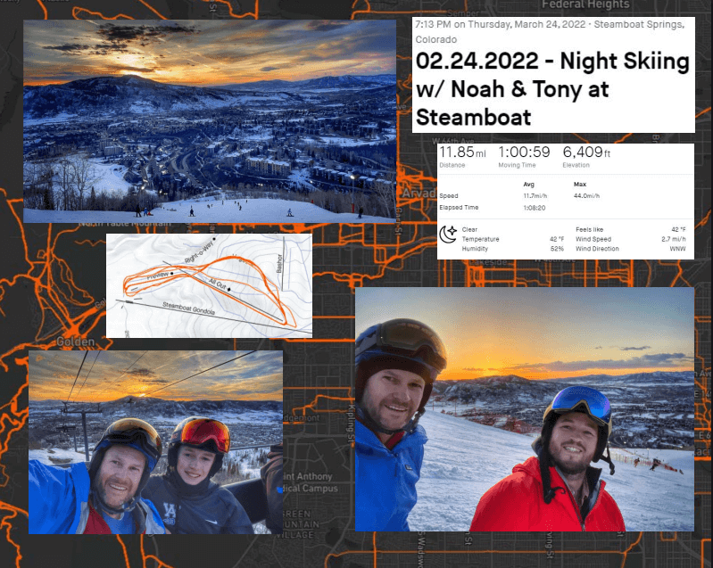 Night skiing at Steamboat